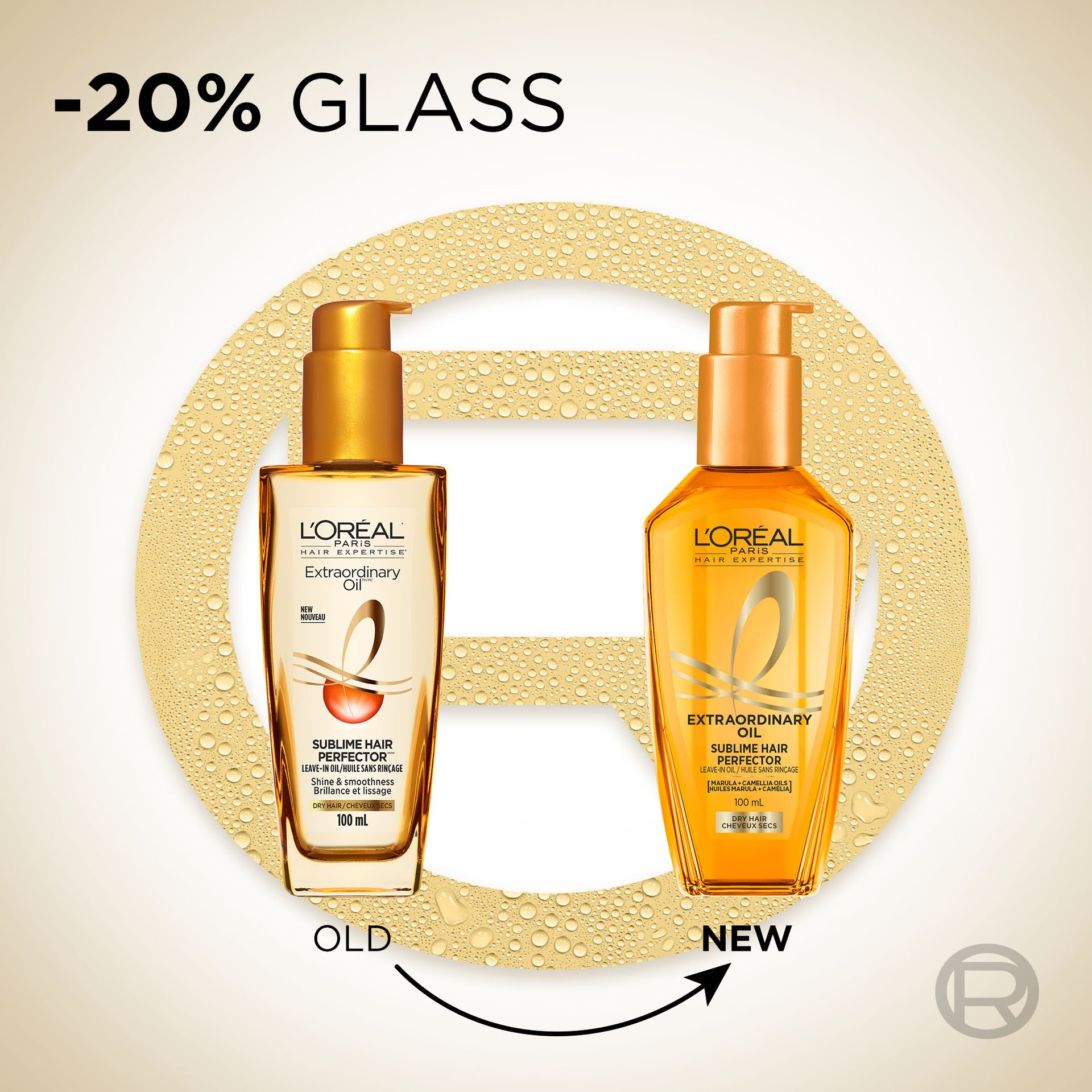 '20% off glass with new sublime perfector oil pack